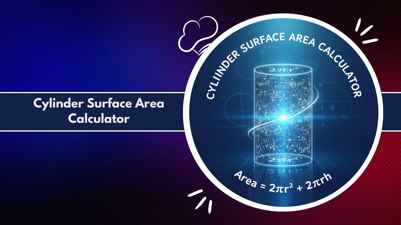 Cylinder Surface Area Calculator