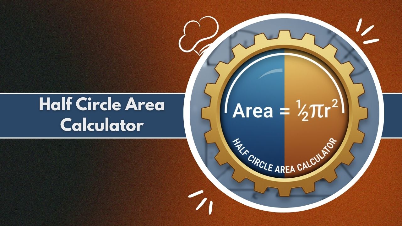 Half Circle Area Calculator
